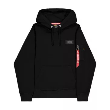 Backprint Mirror Camo Hoodie - black