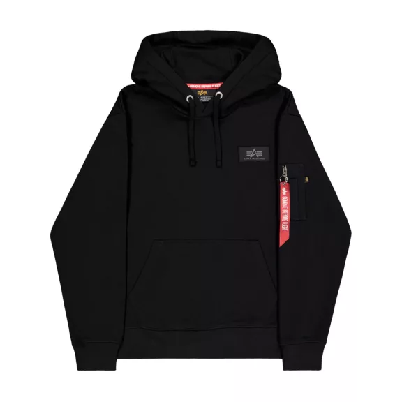 Backprint Mirror Camo Hoodie - black