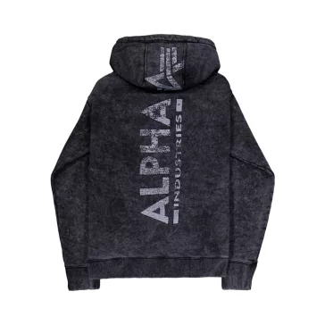 Backprint Vintage Hoodie - black