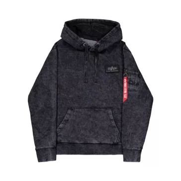Backprint Vintage Hoodie - black