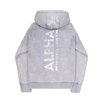 Backprint Vintage Hoodie - denim blue
