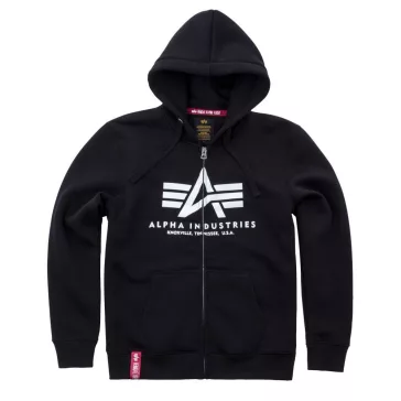 Basic Zip Hoody - black