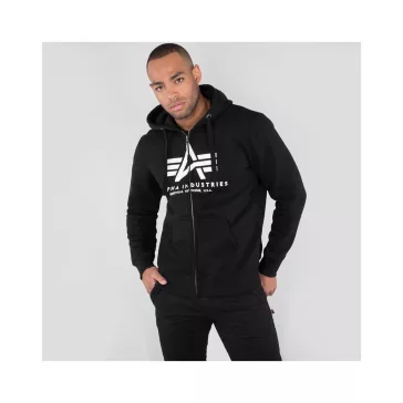 Basic Zip Hoody - black