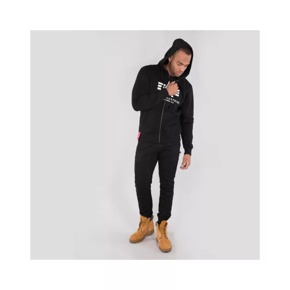 Basic Zip Hoody - black