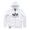 Basic Zip Hoody - white