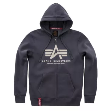 Basic Zip Hoody - greyblack