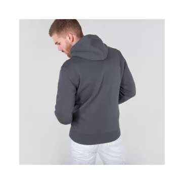 Basic Zip Hoody - greyblack