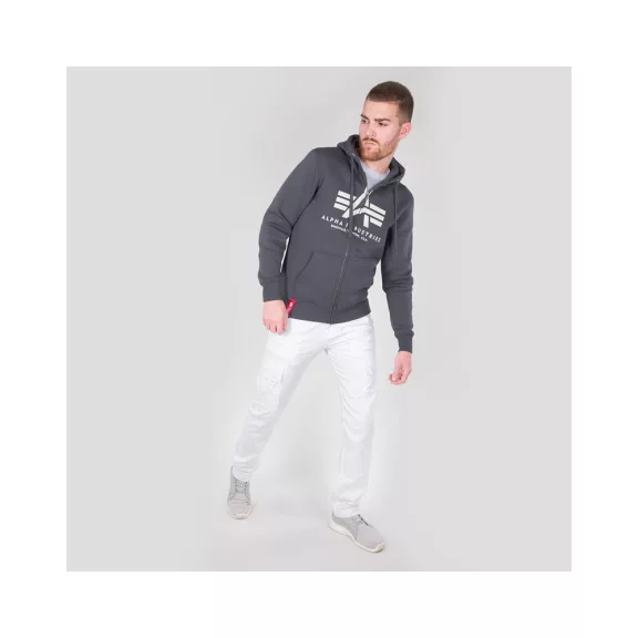 Basic Zip Hoody - greyblack