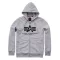 Basic Zip Hoody - greyheather