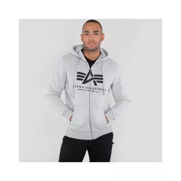 Basic Zip Hoody - greyheather