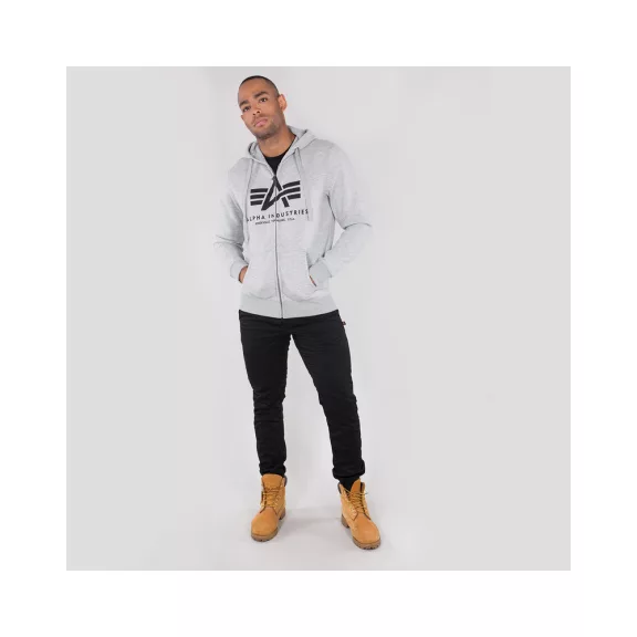 Basic Zip Hoody - greyheather