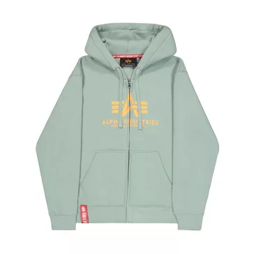 Basic Zip Hoody - frost green