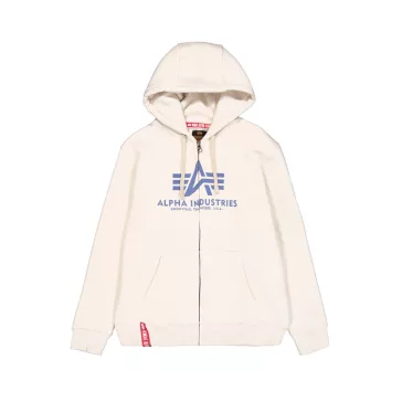 Basic Zip Hoodie - vintage white