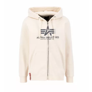 Basic Zip Hoody - jet stream white