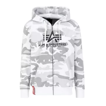 Basic Zip Hoody Camo - white camo