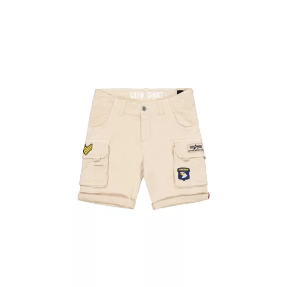 CREW SHORT PATCH - vintage white