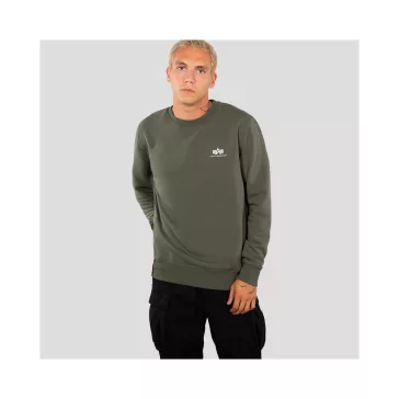 Basic Sweater Small Logo - dark olive