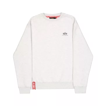 Basic Sweater Small Logo - pastel grey melange
