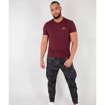 Basic T Small Logo - burgundy