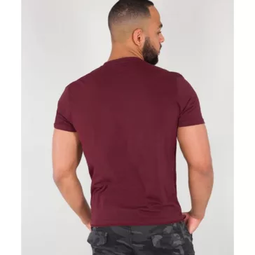 Basic T Small Logo - burgundy