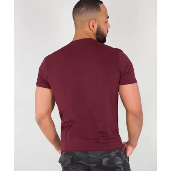Basic T Small Logo - burgundy