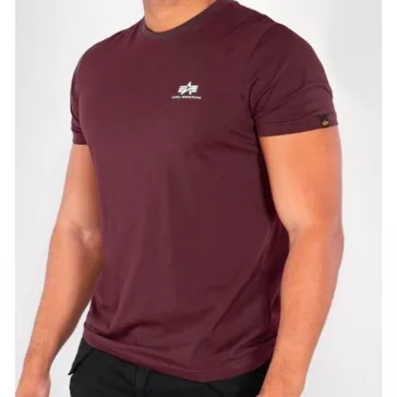 Basic T Small Logo - deep maroon
