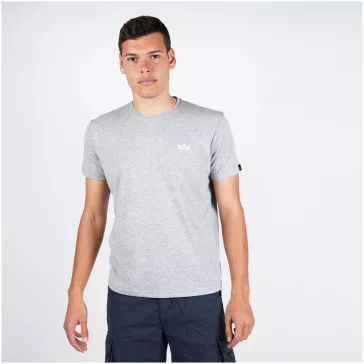 Basic T Small Logo - greyheather/white