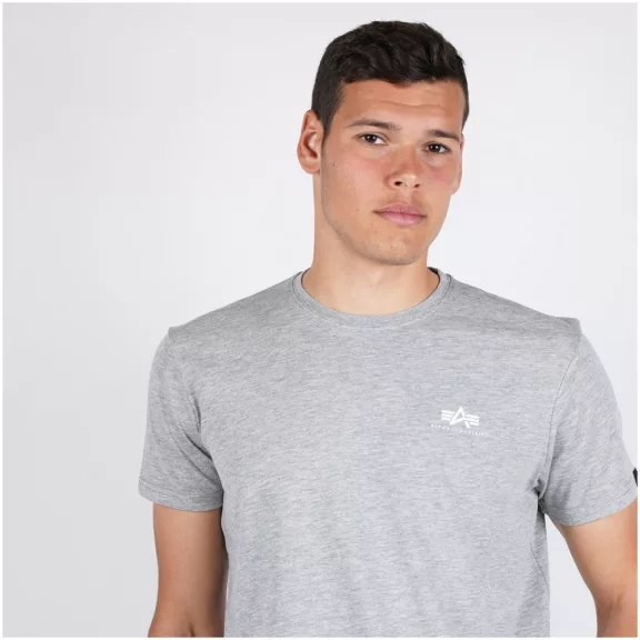 Basic T Small Logo - greyheather/white