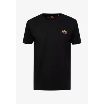Basic T Small Logo - black/neon orange