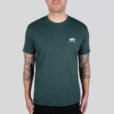 Basic T Small Logo - navy green