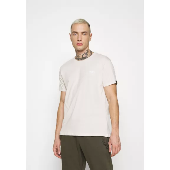 Basic T Small Logo - jet stream white/white