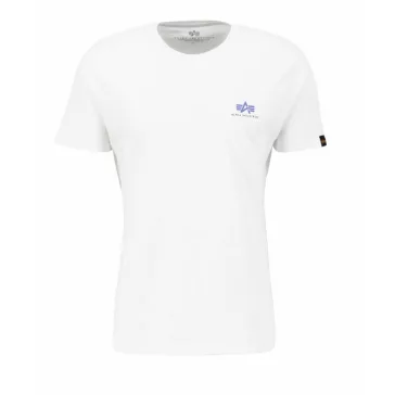 Basic T Small Logo - white/electric violet
