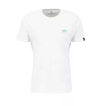 Basic T Small Logo - white/atomic green