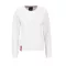 New Basic Sweater Woman Foil Print - white/metal silver