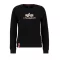 New Basic Sweater Woman Foil Print - black/metal gold