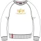 New Basic Sweater Woman Foil Print - white/yellow gold