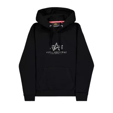 Basic Big Logo Mirror Leo Hoodie Women  - black
