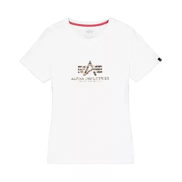 Basic Big Logo Mirror Leo T-Shirt Women  - white