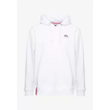 Basic Hoody Small Logo - white
