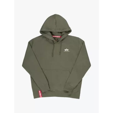 Basic Hoody Small Logo - dark olive