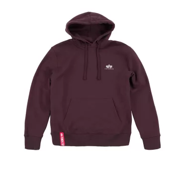 Basic Hoody Small Logo - deep maroon