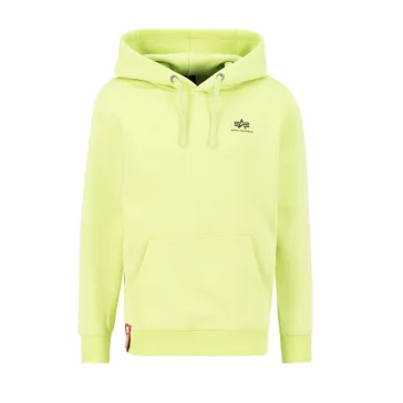 Basic Hoody Small Logo - hornet green