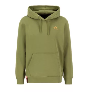 Basic Hoody Small Logo - moss green