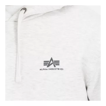 Basic Hoody Small Logo - pastel grey melange