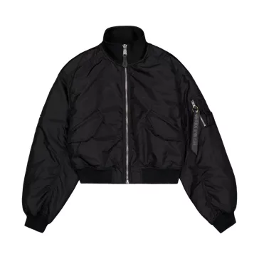 MA-1 Cropped Bomber Jacket Women - black