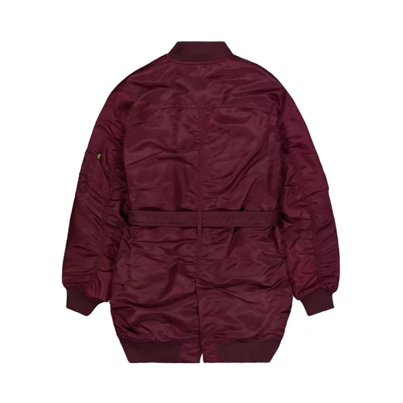 MA-1 Coat Bomber Jacket Women - dark cherry