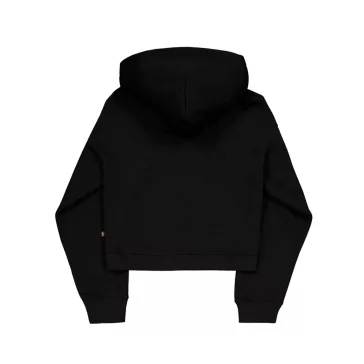 Basic Big Logo Puff Print Hoodie Women - black