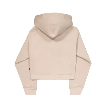 Basic Big Logo Puff Print Hoodie Women - organic beige