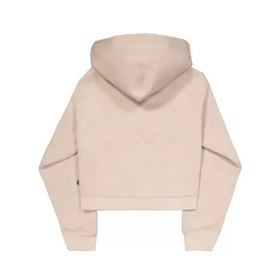 Basic Big Logo Puff Print Hoodie Women - organic beige