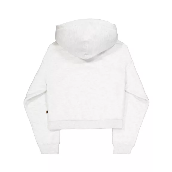 Basic Big Logo Puff Print Hoodie Women - pastel grey melange